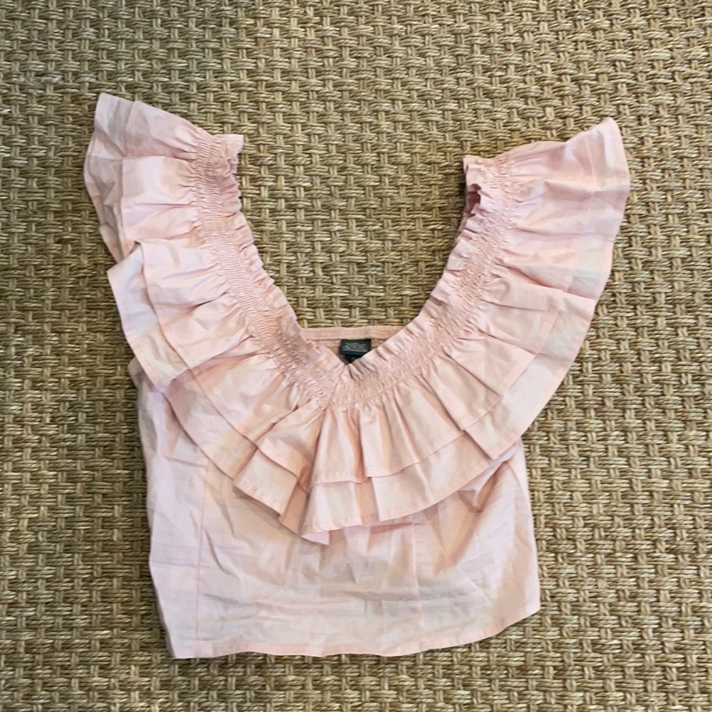 Wild fable light pink ruffle top.
